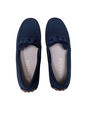 Rothy’s Women’s Braided Driver Loafer Flats. NWOT Navy Size 10
